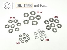 Unterlegscheiben mit Fase M6, M8, M10, M12, M14 Stahl 200HV Zinklamelle