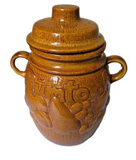 Rumtopf mit Deckel von Scheurich - Keramik braun