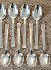 7 (x) versilberte Menülöffel