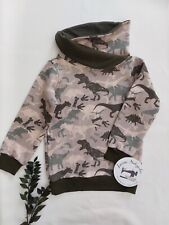 Warmer Sweater Pullover Hoodie Dino Gr. 110 Junge Handmade Neu 
