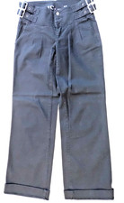 Tolle AJC Schlaghose/Jeans mit Umschlag, schwarz, Gr. 72 (= Gr. 36 und L34), NEU