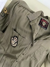 Superdry ? Utility Military Hemdbluse Bluse Hemd Blusenkleid Khaki Oliv XXL 16