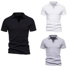 Herren Kurzarm V-Ausschnitt