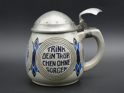 Bierkrug keramik jugendstil - keramik,