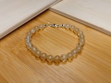 Natürliches 6mm Citrin Armband mit Karabaineverschluss - 18cm - Edel