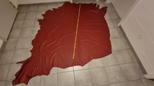 Rindsleder Haut In Roter Farbe