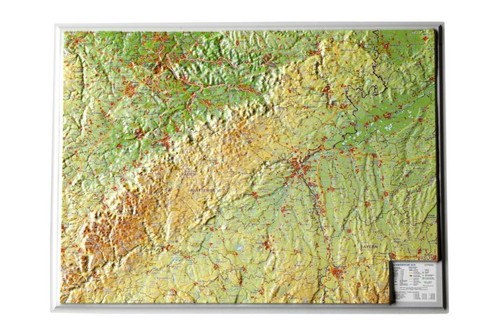 Reliefkarte schwäbische alb - reliefkarte, 1