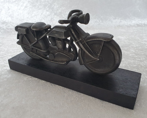 Antike motorrad skulptur - motorrad,