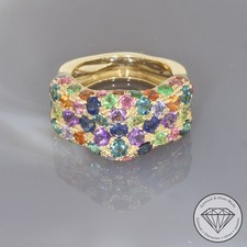 Wert 5790 € Farbedelstein Ring 585 14 Karat Gelb Gold xxyy