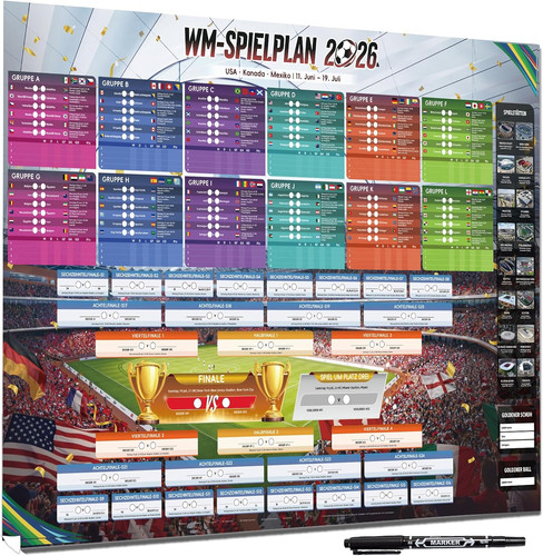 Fußball spielplan poster 2026 - spielplan,