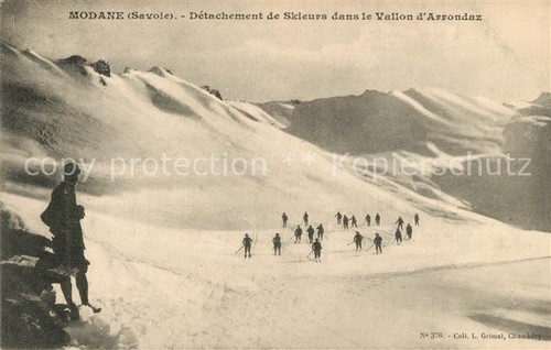 Modane détachement skieurs - détachement, de