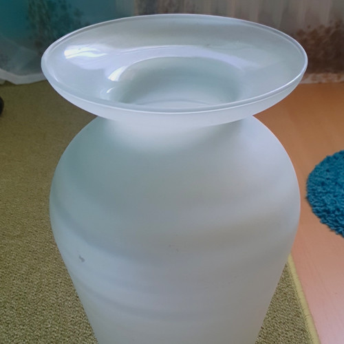 Milchglas vase matt weiß aus - vase,