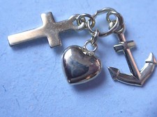 Kettenanhänger Glaube-Liebe-Hoffnung Gold 333, Seemannsgrab Anhänger Gold 333