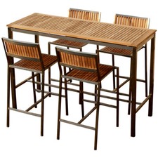 BAR-SET - EDELSTAHL TEAK
