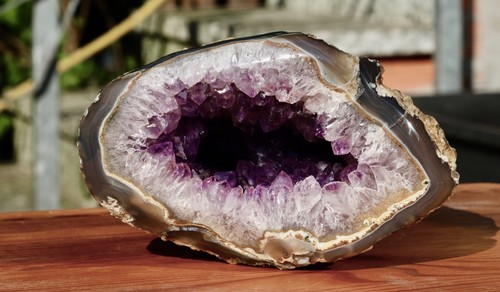 Großer quarz amethyst druse - quarz,