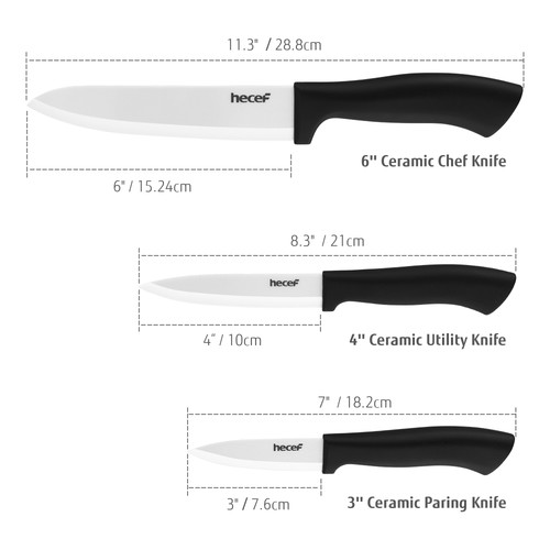 3pcs keramisches messer set - keramisches,