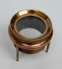 Glas Lupe Stativ Messing Antik