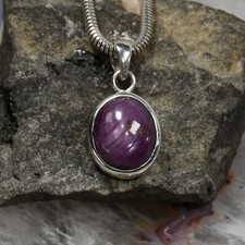 Stern Rubin Anhänger, 925er