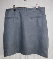 NOA NOA: Hochwertiger 100% Leinen Rock, gefüttert, Taschen, grau, Gr L = 38/40