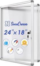 Magnetische Infotafel für Wand Alu Schaukasten Abschliessbar Innen 60 x 45cm