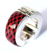 Indianerschmuck Herren Ohrringe Herren CREOLE 925 Silber Echtschmuck inlay