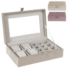Schmuckbox & Uhrenbox Schmuckkasten Schmuckkästchen Schmuckkoffer Samt Schatulle