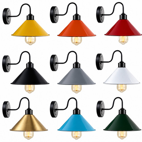 Vintage wandlampe industrial - wandlampe,
