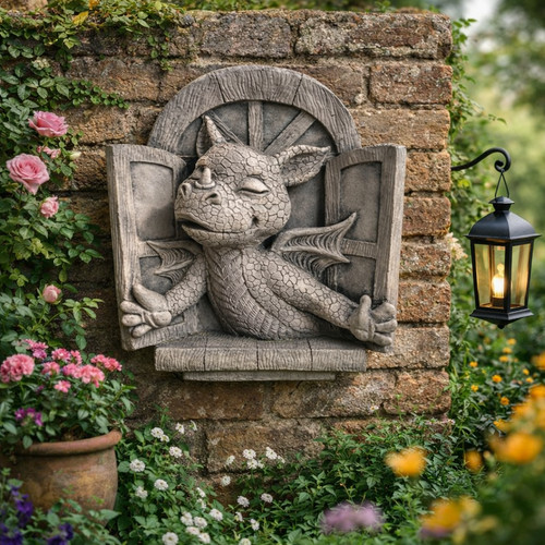 Gartenfigur gartendrache - gartenfigur,