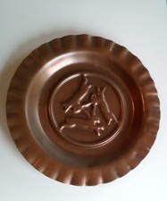 Alter Kupfer Teller Wandteller 3 Hasen Motiv Paderborn Rar 