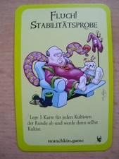 Deutsche Promokarte für „Munchkin Cthulhu“: Fluch! Stabilitätsprobe