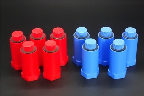 Baustopfen blau rot 1 2 - baustopfen, 5x