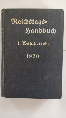 Reichstags handbuch - reichstags-handbuch, i