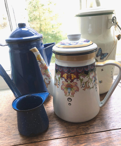 Emaille kaffeekannen kleiner - emaille,