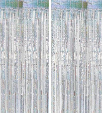 2 Stück Lametta Vorhang