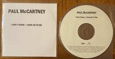 Paul Mccartney I Don'T Know + Komm Schon To Me 2019 UK Capitol Promo CD Beatles