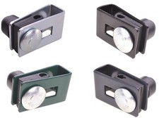 Universalklammern verzinkt  RAL M8  Stahl für Pfosten  Doppelstabmattenzaun SET