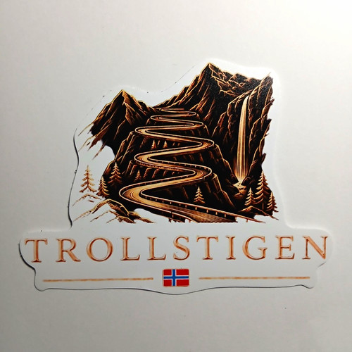 Aufkleber trollstigen - aufkleber, „trollstigen“
