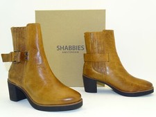 SHABBIES AMSTERDAM Damen Stiefel Stiefeletten Boots Winter cognac NEU Gr.38