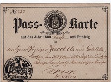 Pass-Karte / Reisepass 19