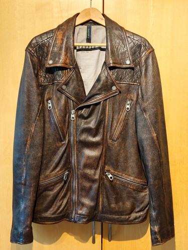 Bikerjacke echtleder braun - bikerjacke,,