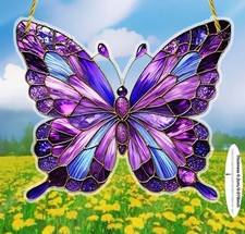 Fensterbild Schmetterling lila