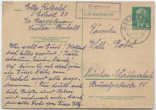Ddr 1955 landpoststempel auf - ddr,