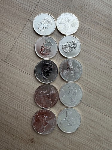 10x silbermünze unze - 10x,