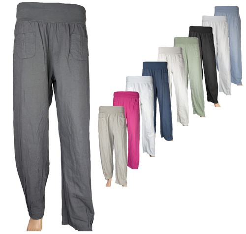 100 leinen luftige damenhose - leinen,