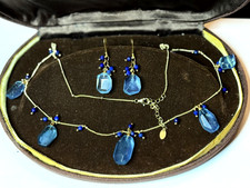 Set Kette Ohrringe Aquamarin