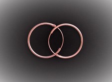 Creolen Rose vergoldet Silber