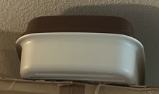 Tupperware großer Laibwächter Bäckermeister Brotbehälter braun weiss 1469