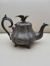Antike Zinnkanne Teekanne