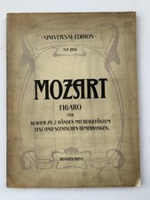 Noten. Mozart. Figaro. Klavier zu 2 Händen mit beigefügtem Text.