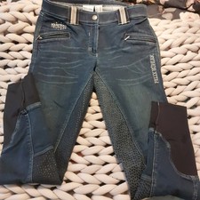 Reithose Jeans Reithose ❤️ Felix Bühler ❤️ Vollbesatz Grip blau S 36